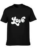 Retro Love Graphic Black T-Shirt