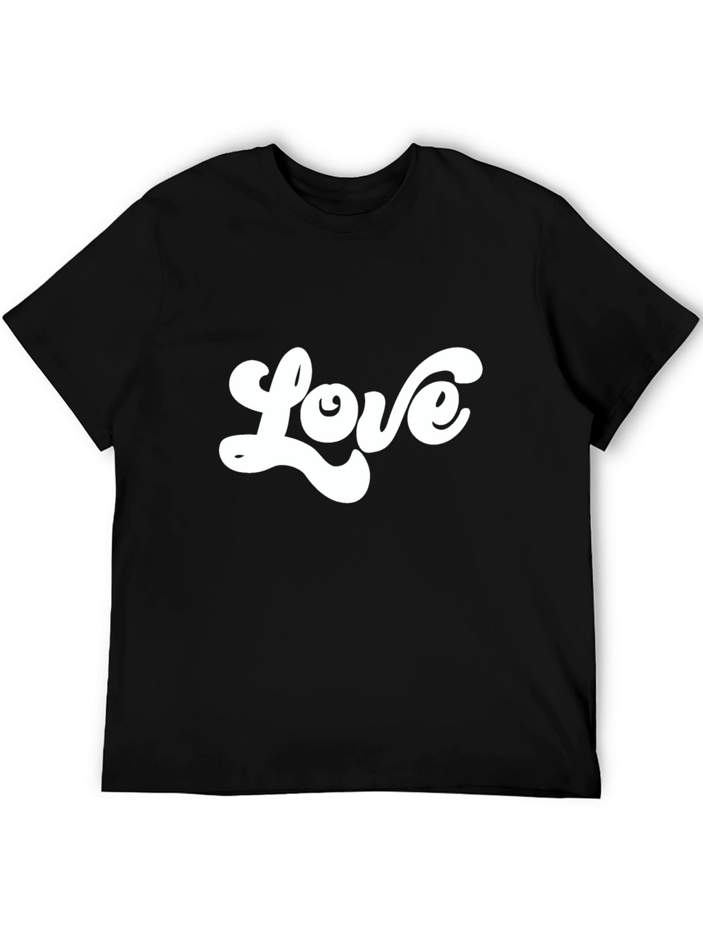 Retro Love Graphic Black T-Shirt