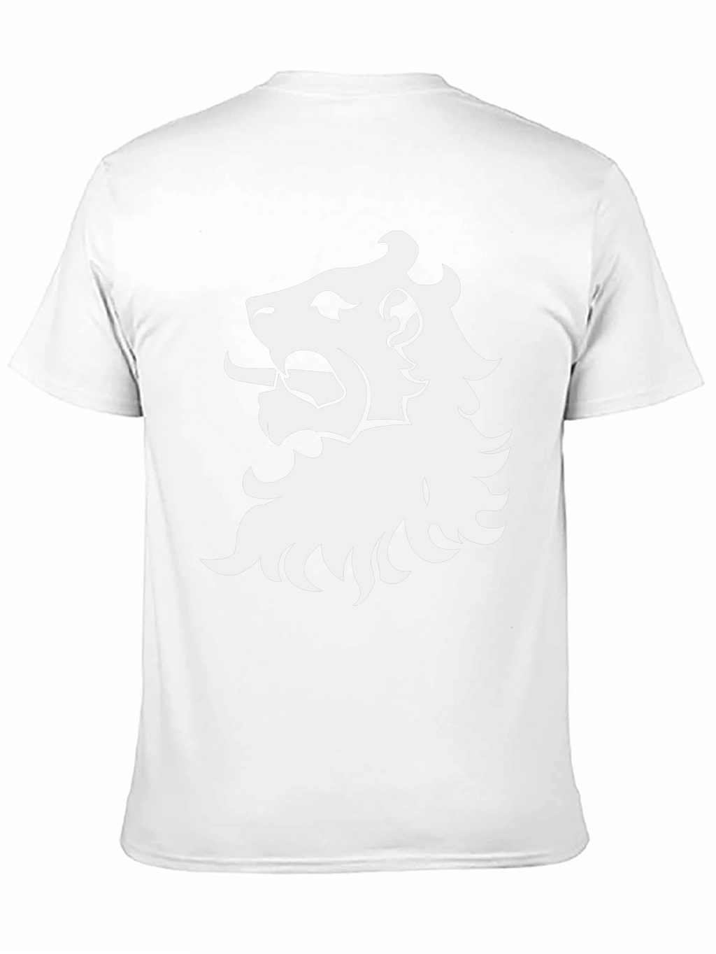 Lion Crest Graphic Tee - Black Cotton T-Shirt