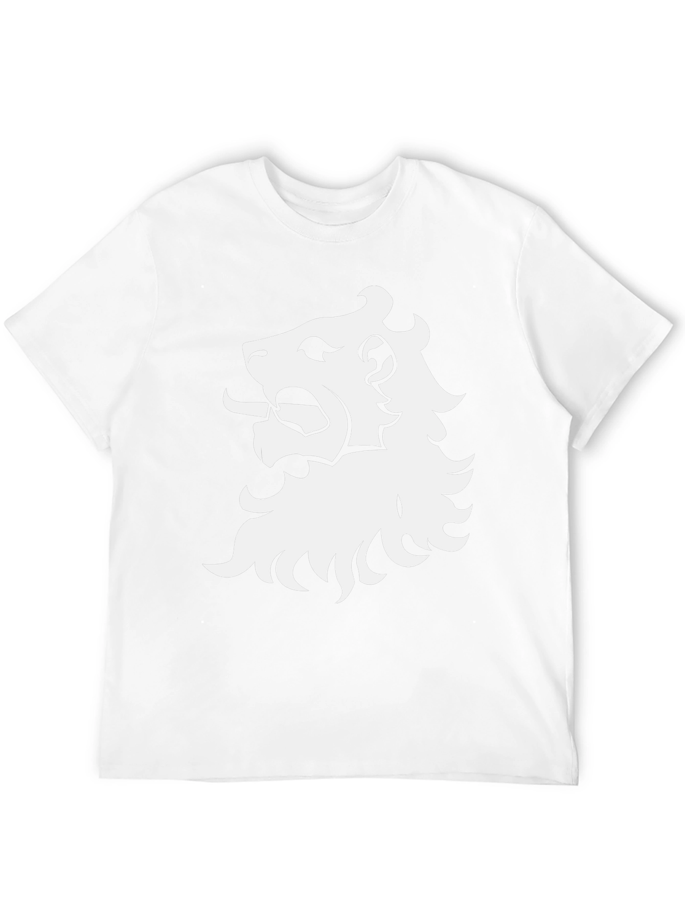 Lion Crest Graphic Tee - Black Cotton T-Shirt