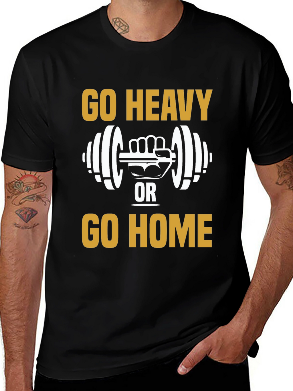 Go Heavy Or Go Home Graphic Tee