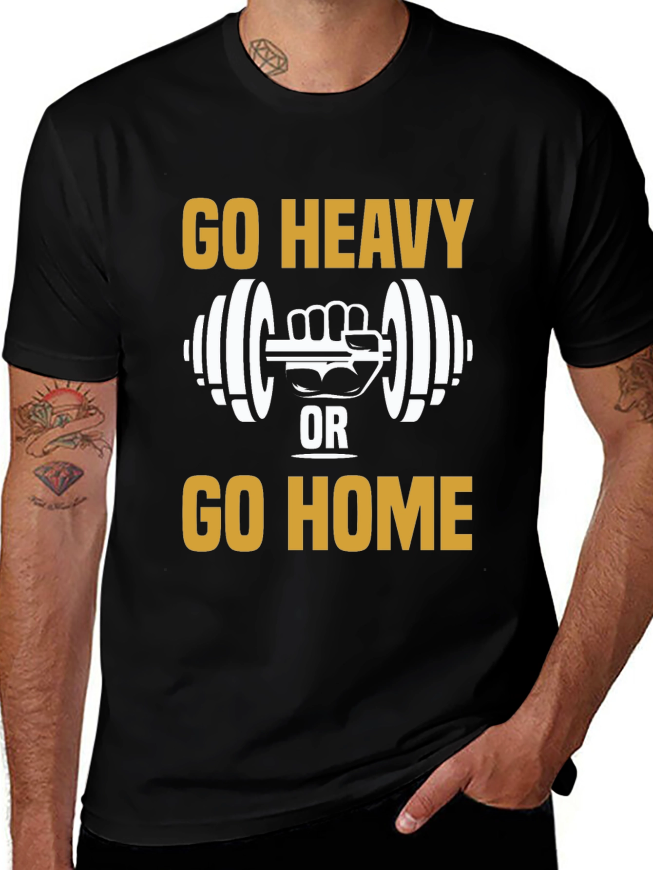 Go Heavy Or Go Home Graphic Tee