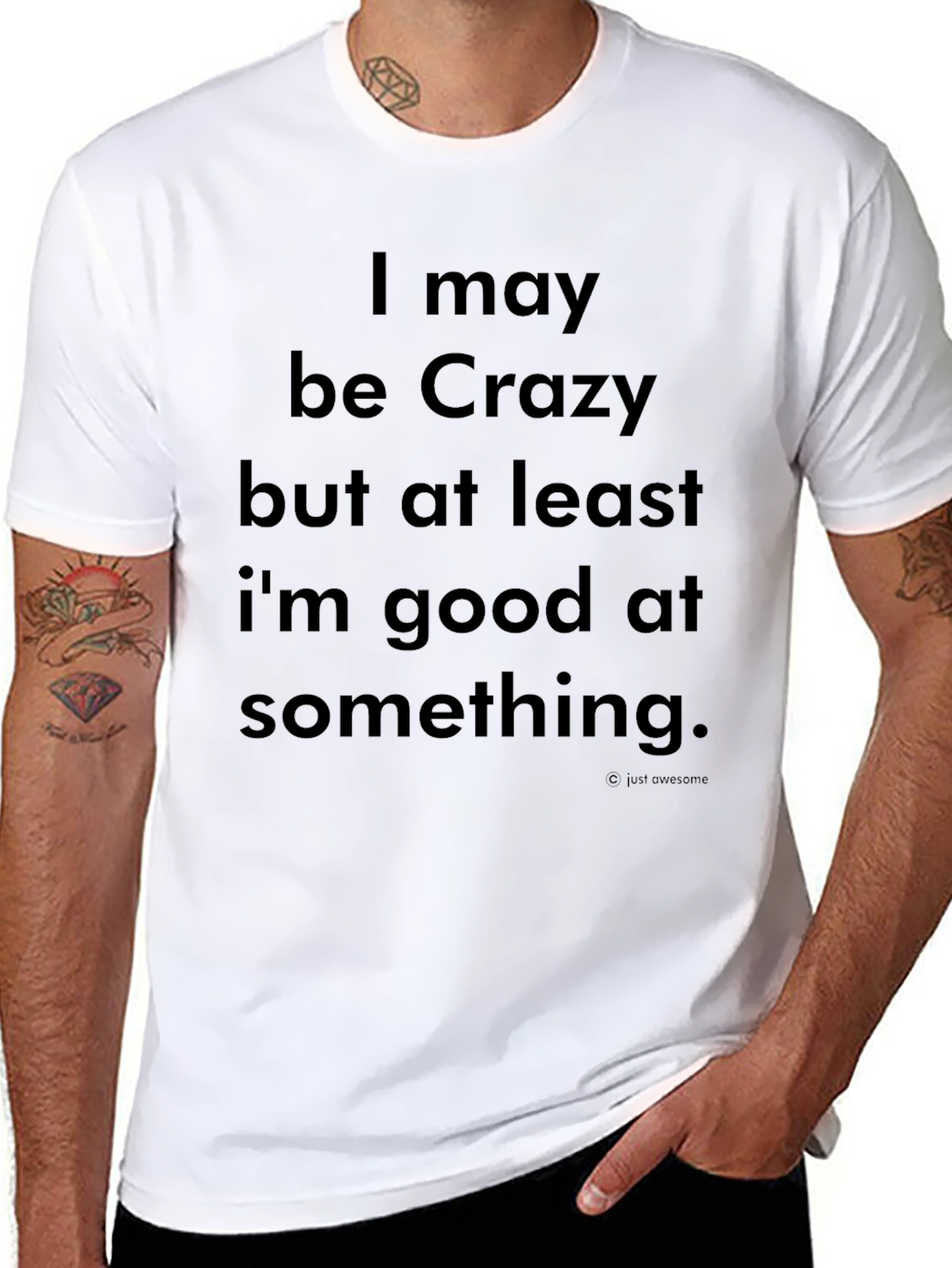 Crazy But Good At Something Graphic Tee - Black