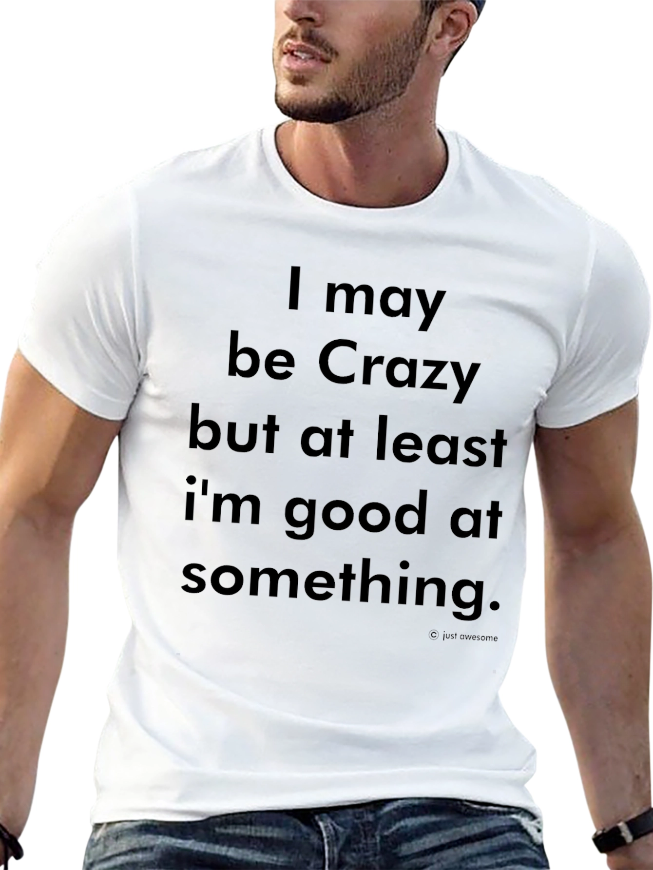Crazy But Good At Something Graphic Tee - Black