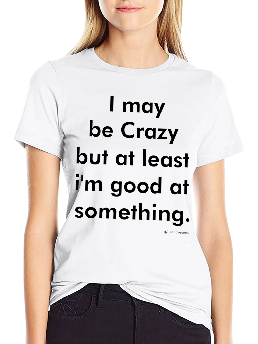 Crazy But Good At Something Graphic Tee - Black