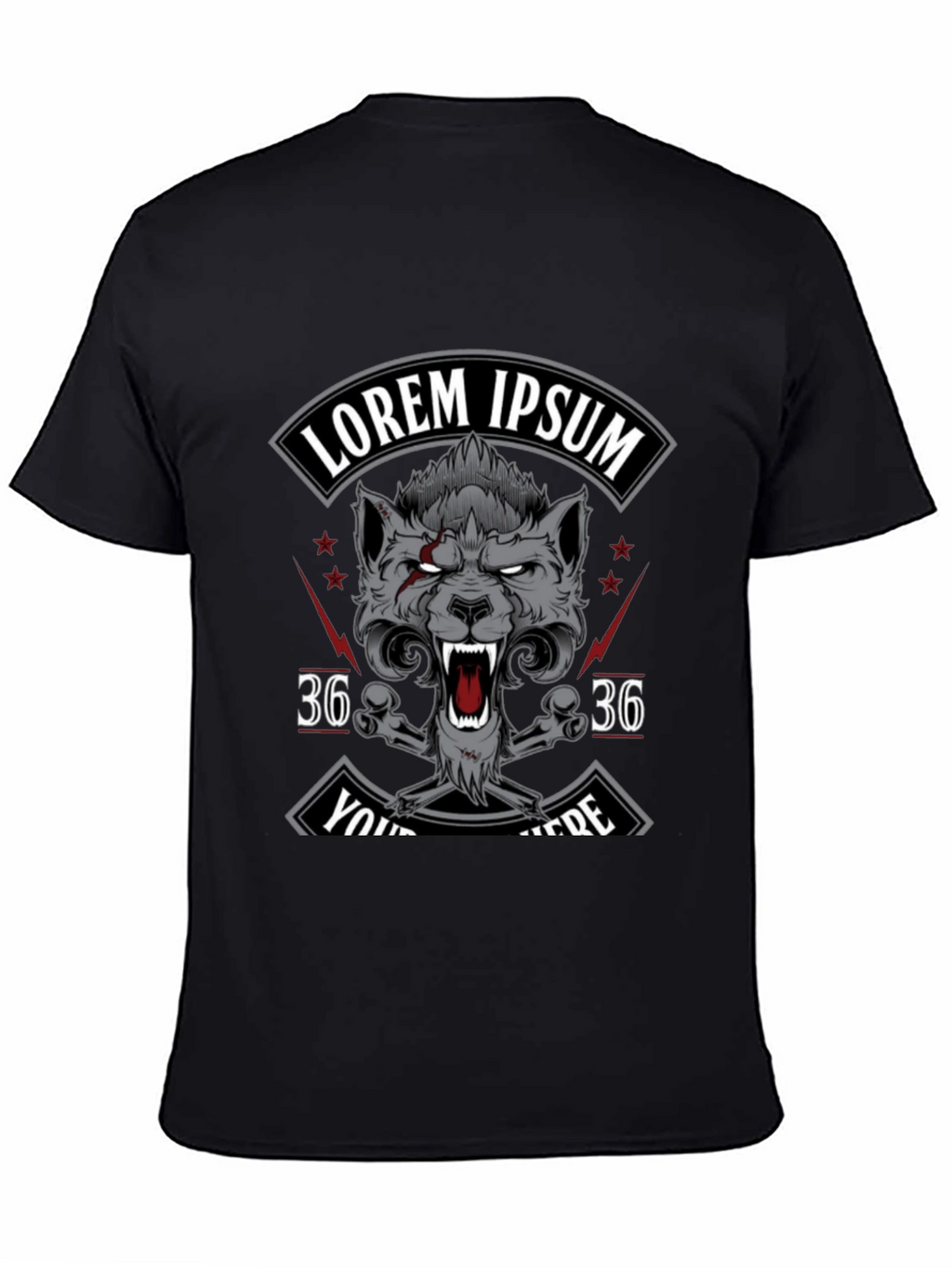 Wolf Graphic T-Shirt - Black