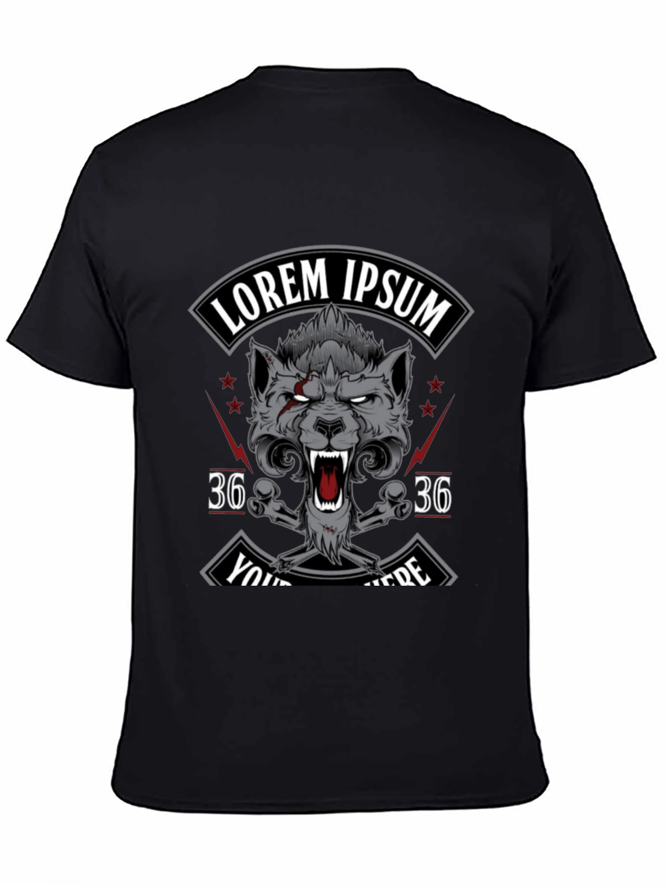 Wolf Graphic T-Shirt - Black