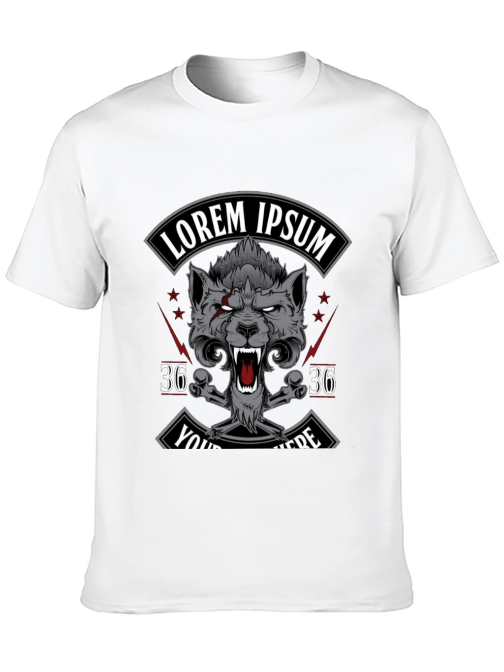 Wolf Graphic T-Shirt - Black