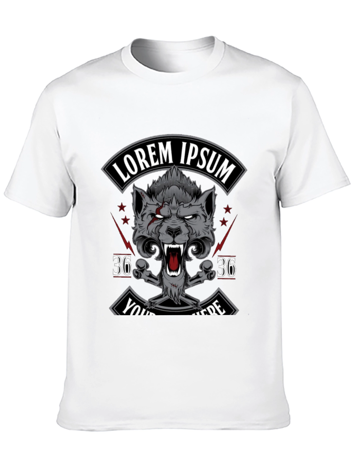 Wolf Graphic T-Shirt - Black
