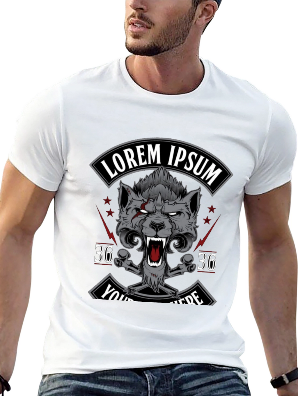 Wolf Graphic T-Shirt - Black