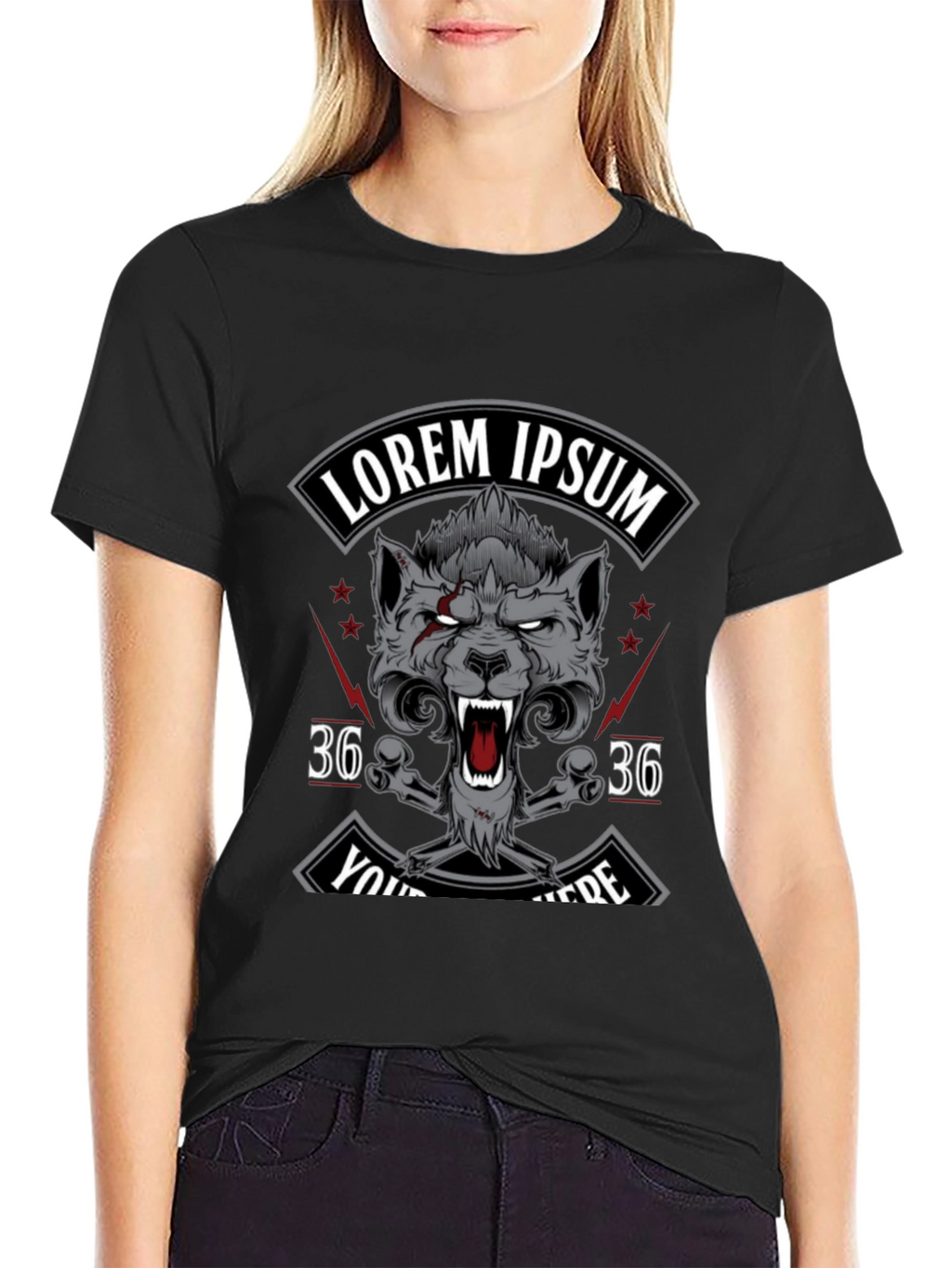 Wolf Graphic T-Shirt - Black