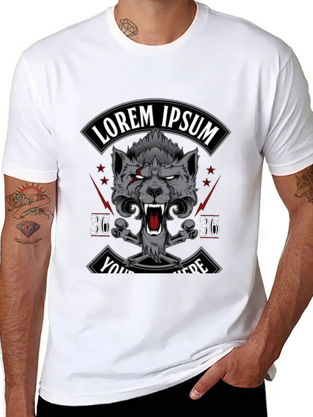 Wolf Graphic T-Shirt - Black