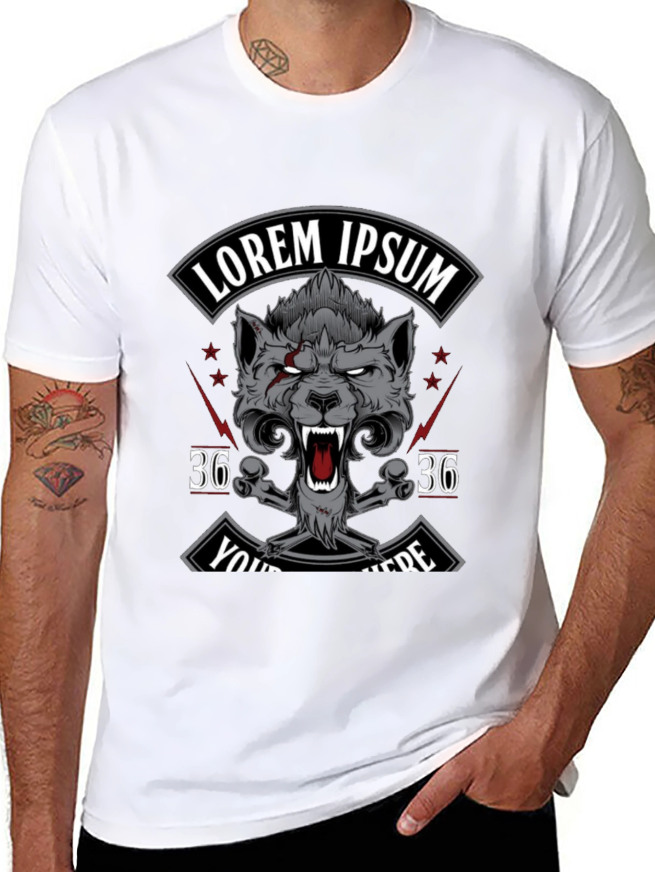 Wolf Graphic T-Shirt - Black