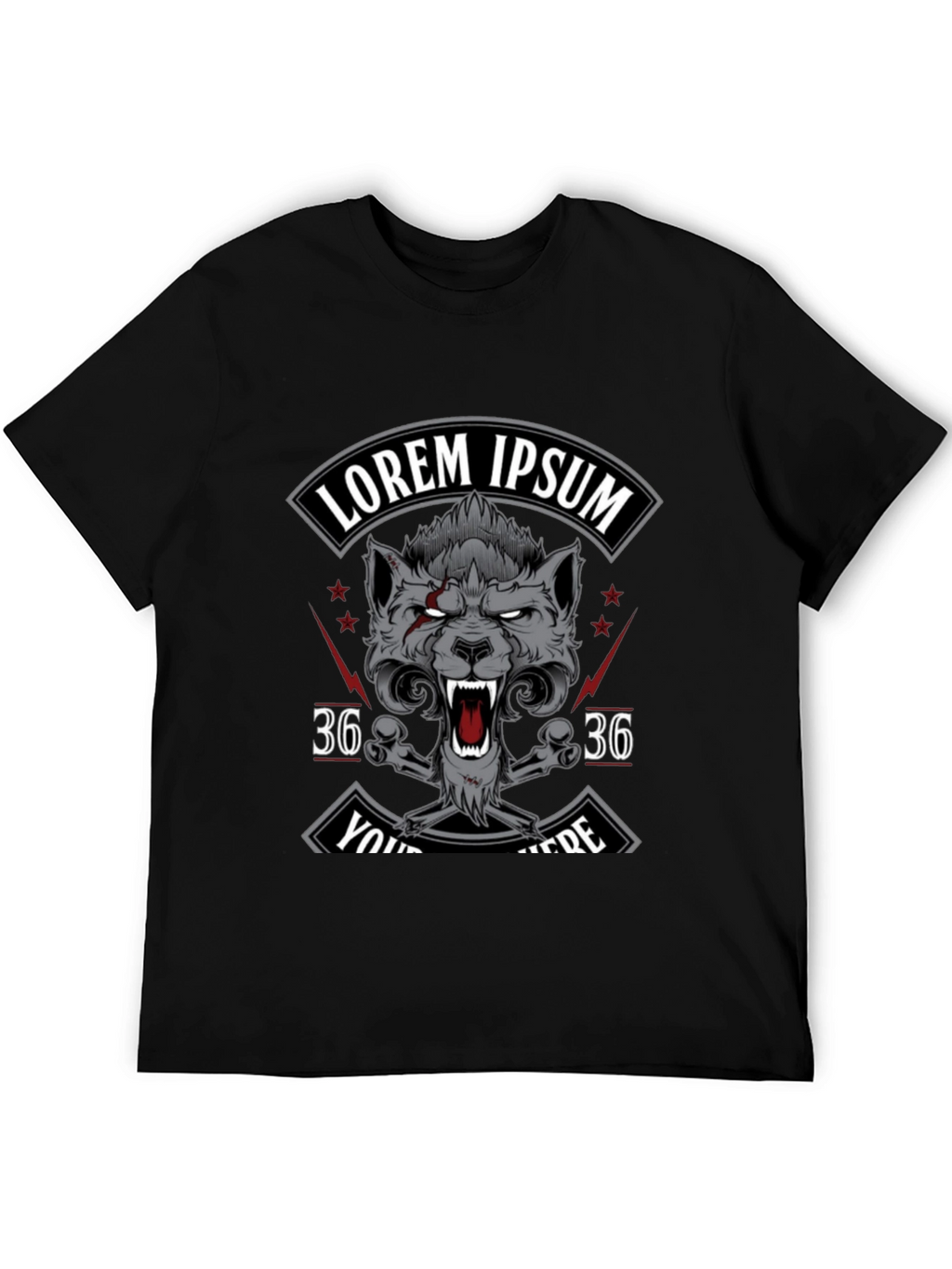 Wolf Graphic T-Shirt - Black