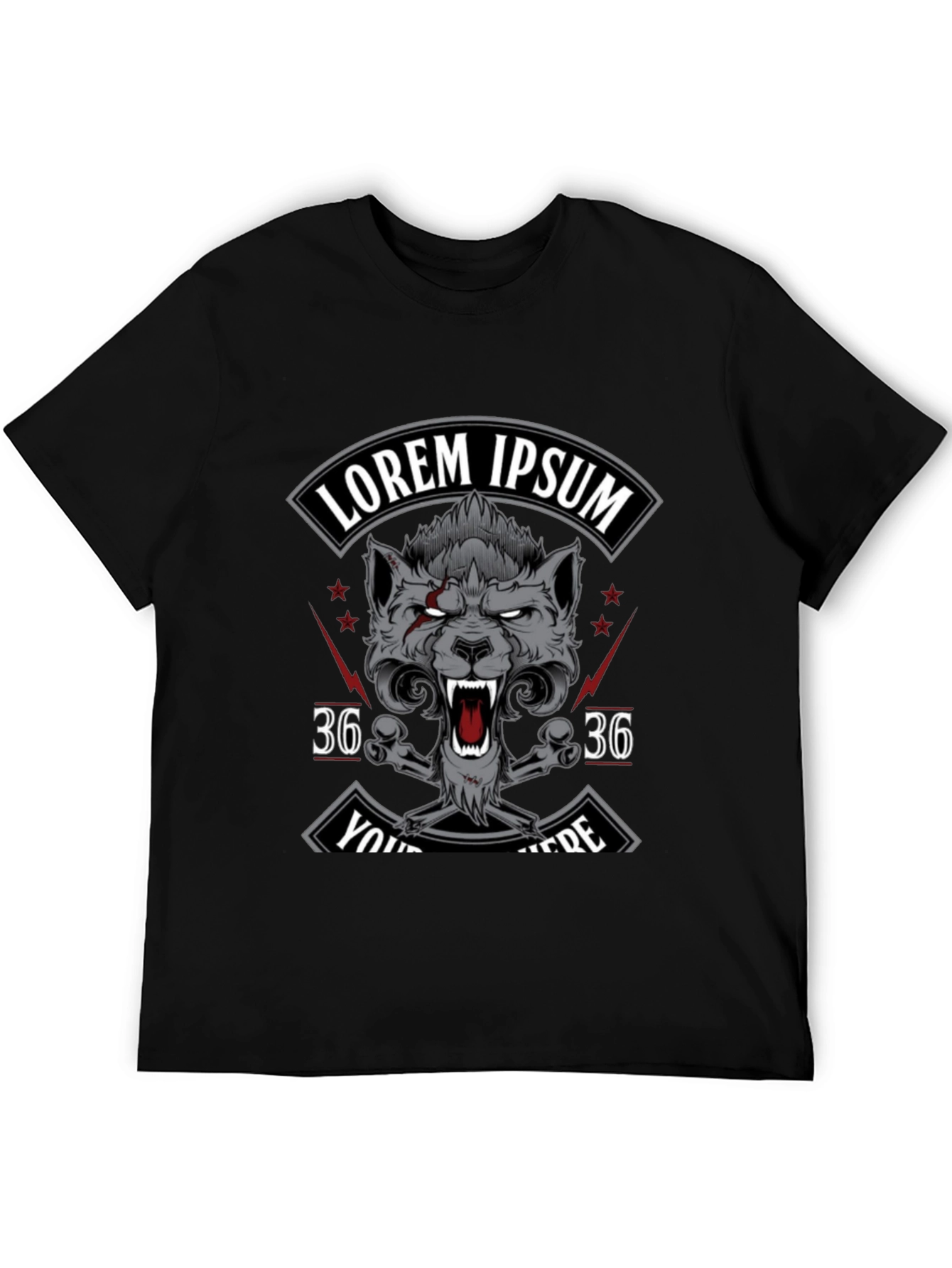 Wolf Graphic T-Shirt - Black