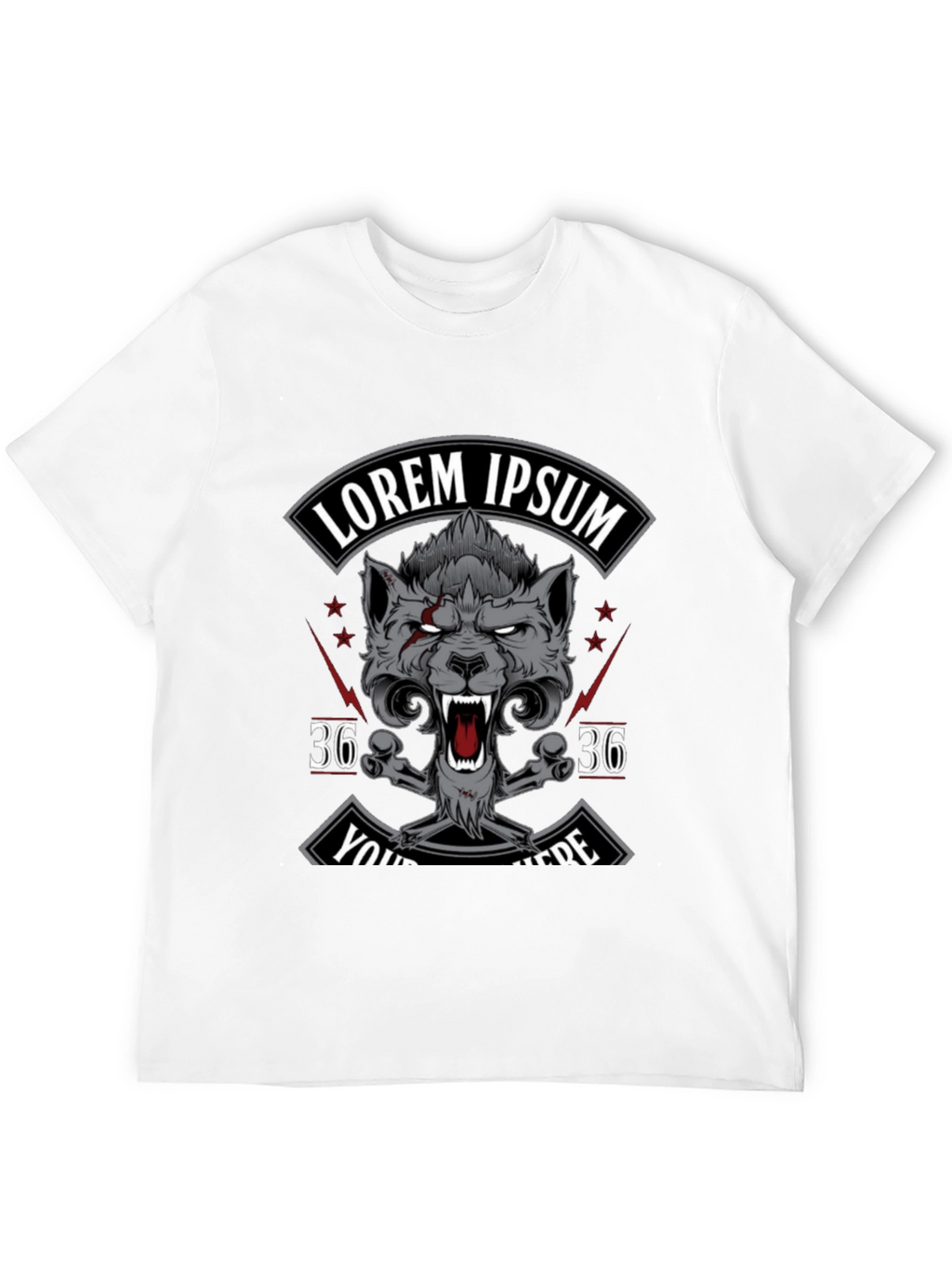 Wolf Graphic T-Shirt - Black
