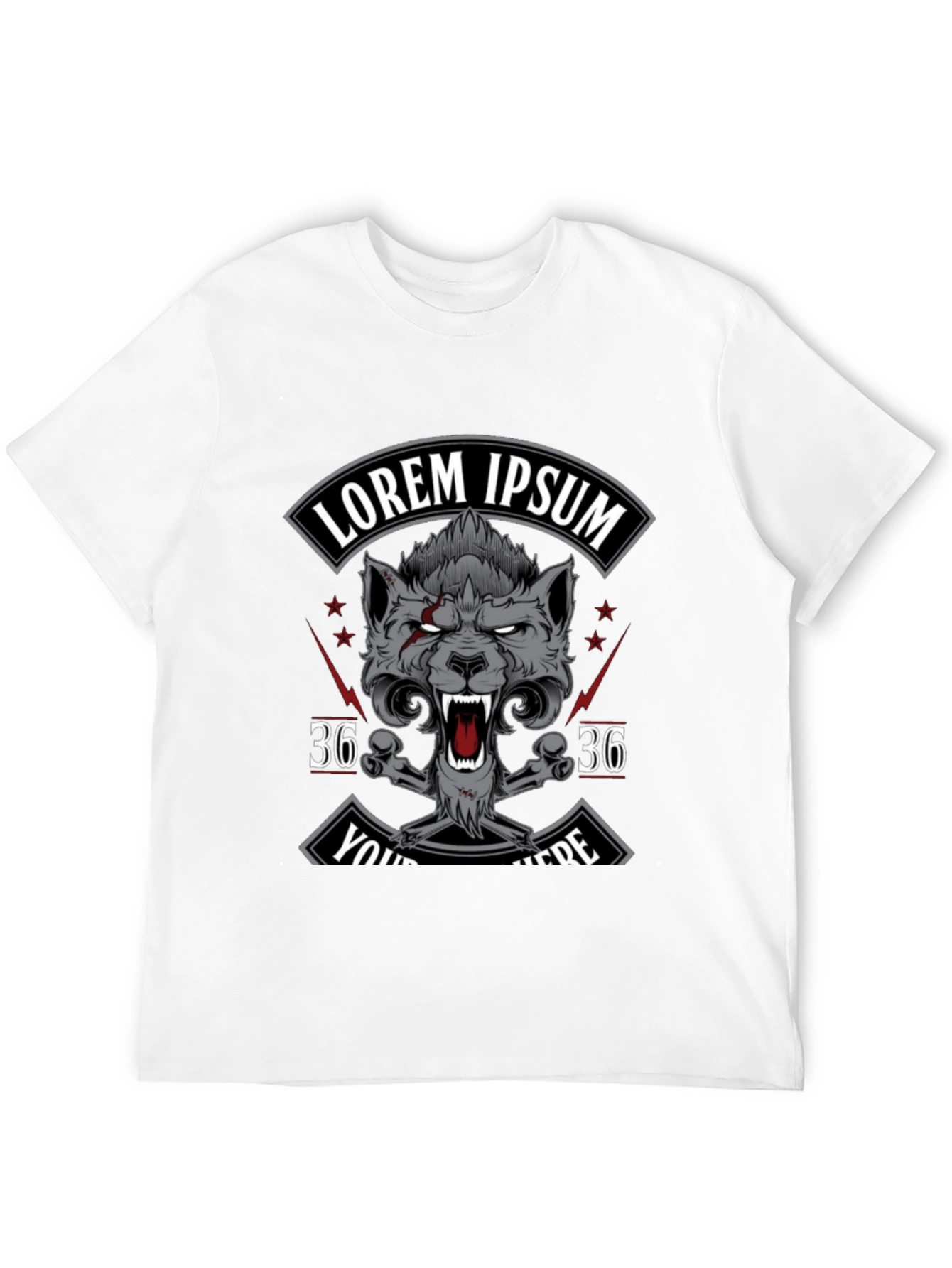 Wolf Graphic T-Shirt - Black