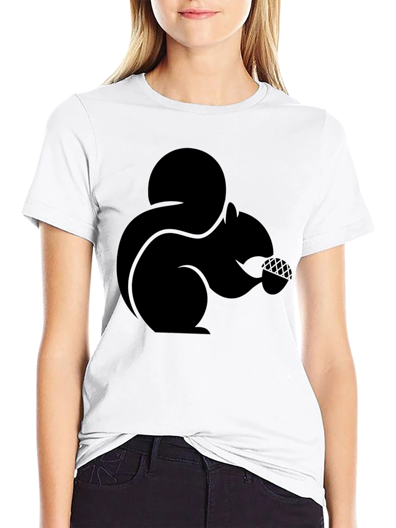 Squirrel Graphic T-Shirt - Black