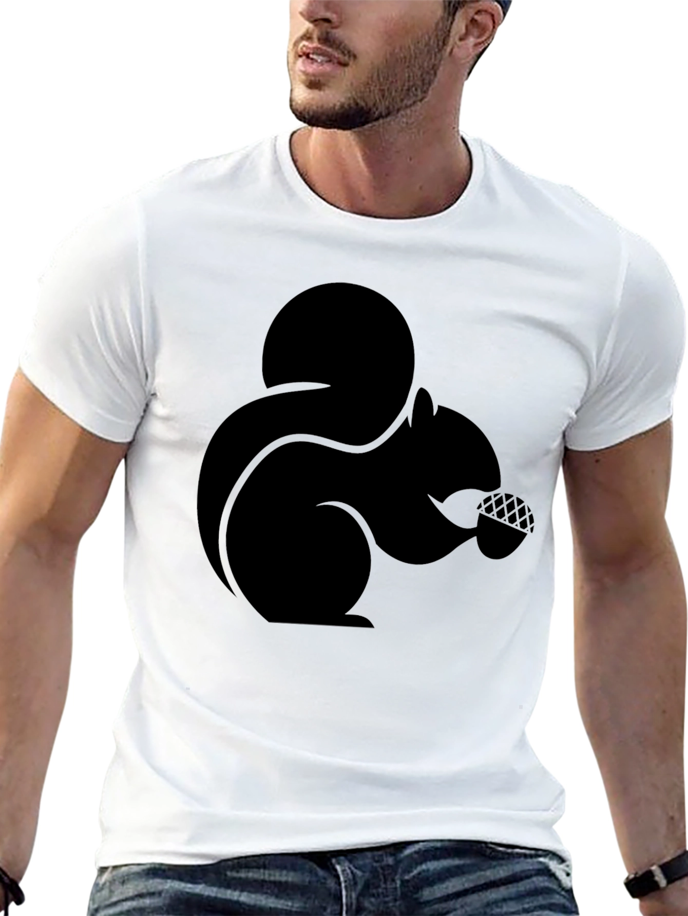 Squirrel Graphic T-Shirt - Black