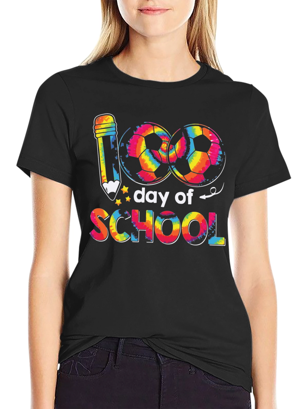 100 Days of School Soccer T-Shirt