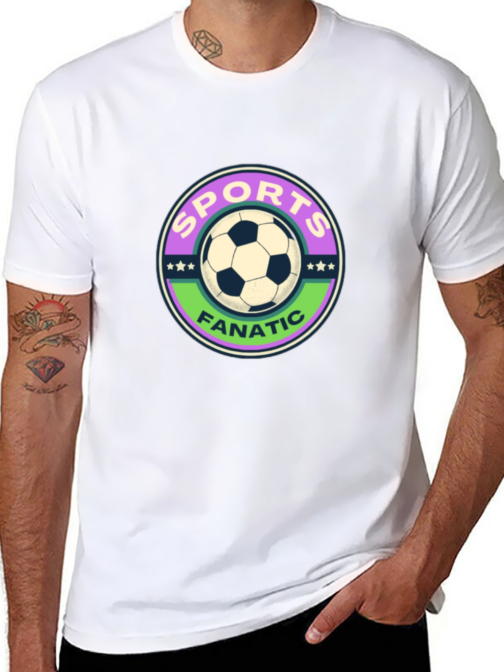 Sports Fanatic Soccer Graphic Tee - Black