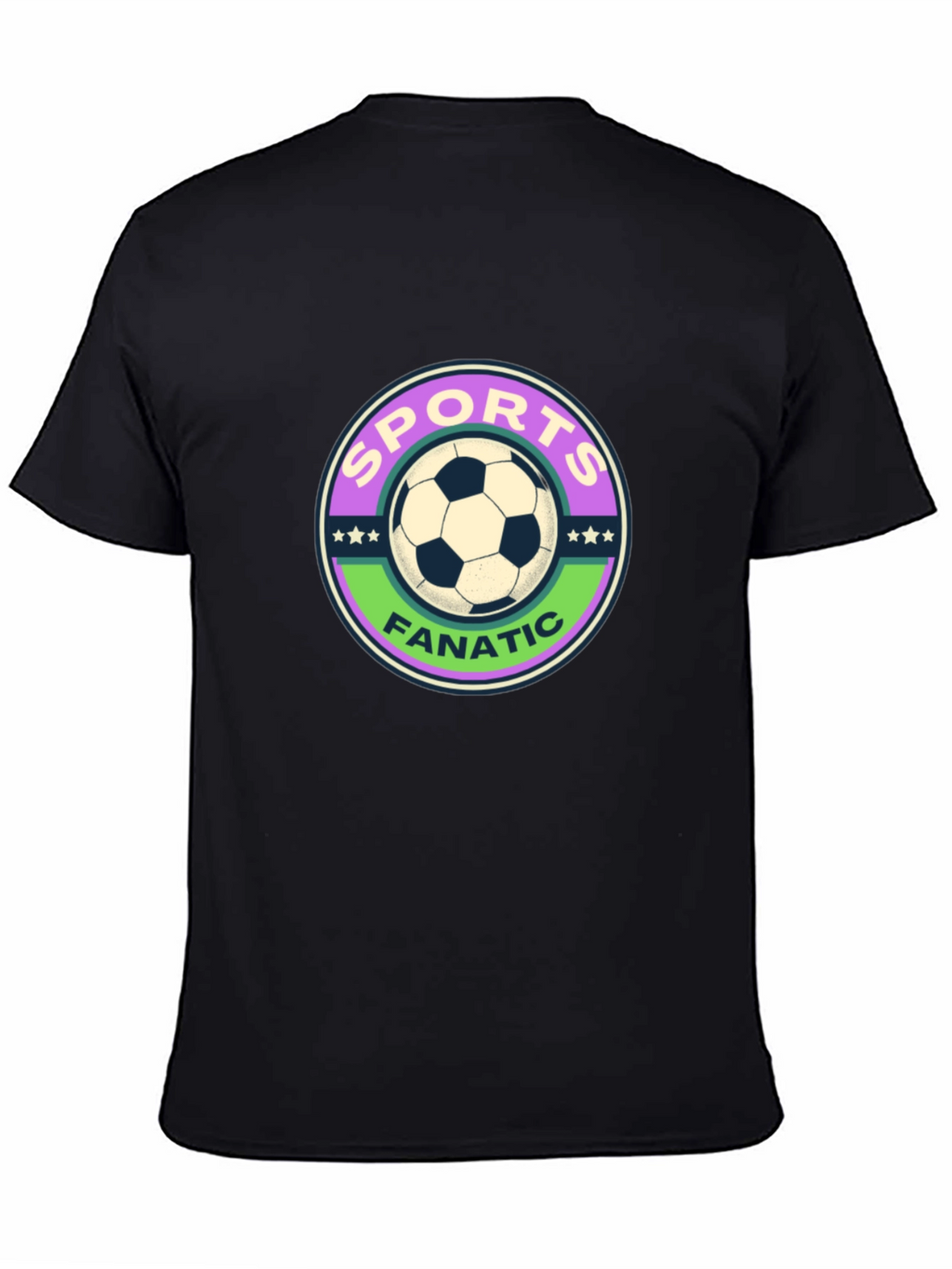 Sports Fanatic Soccer Graphic Tee - Black