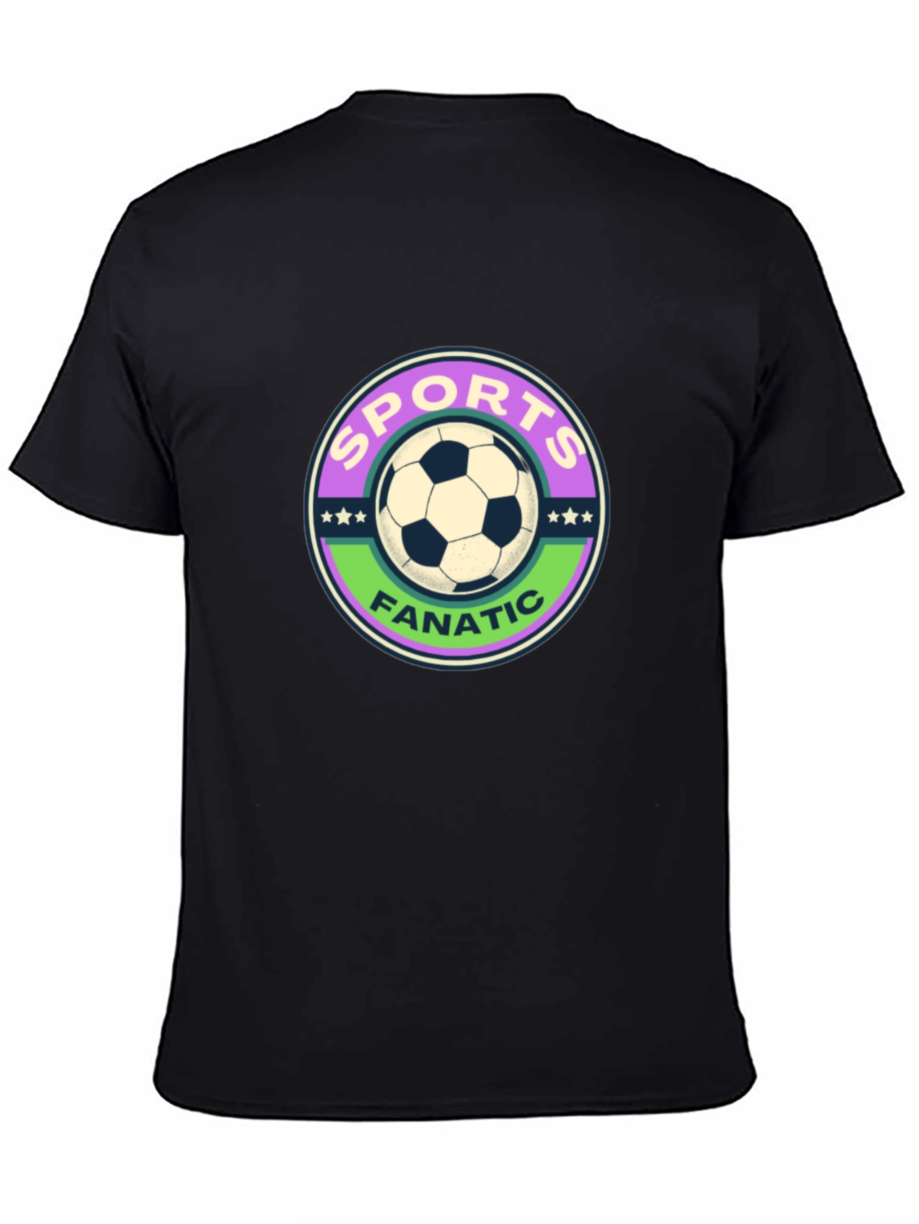 Sports Fanatic Soccer Graphic Tee - Black