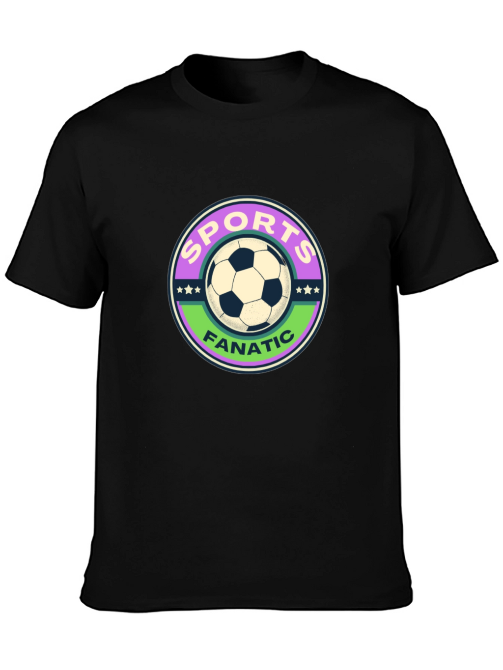 Sports Fanatic Soccer Graphic Tee - Black