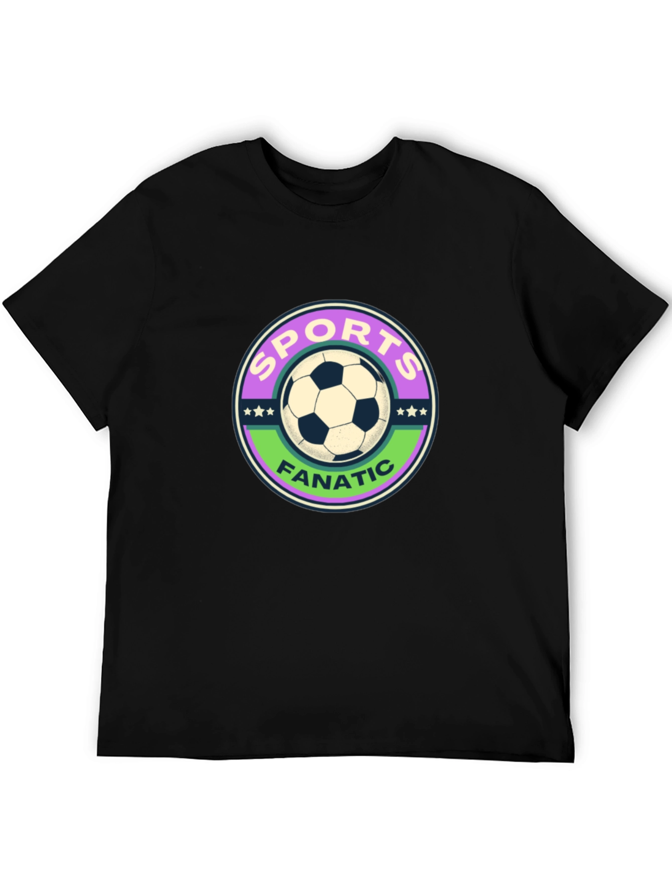 Sports Fanatic Soccer Graphic Tee - Black