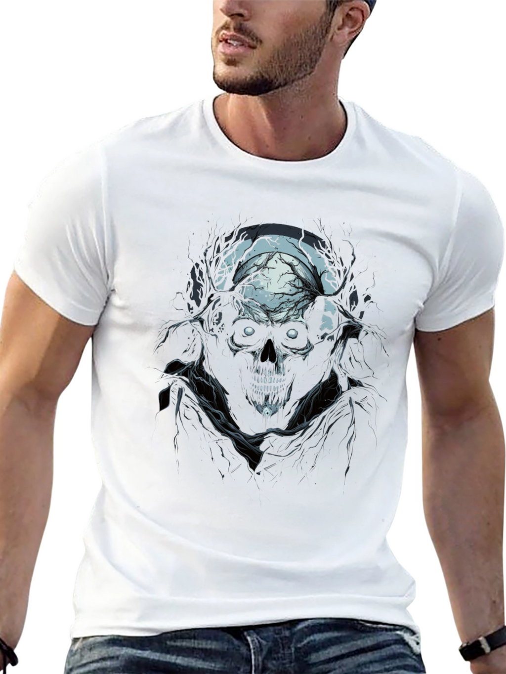 Skull Graphic Tee - Dark & Edgy Design