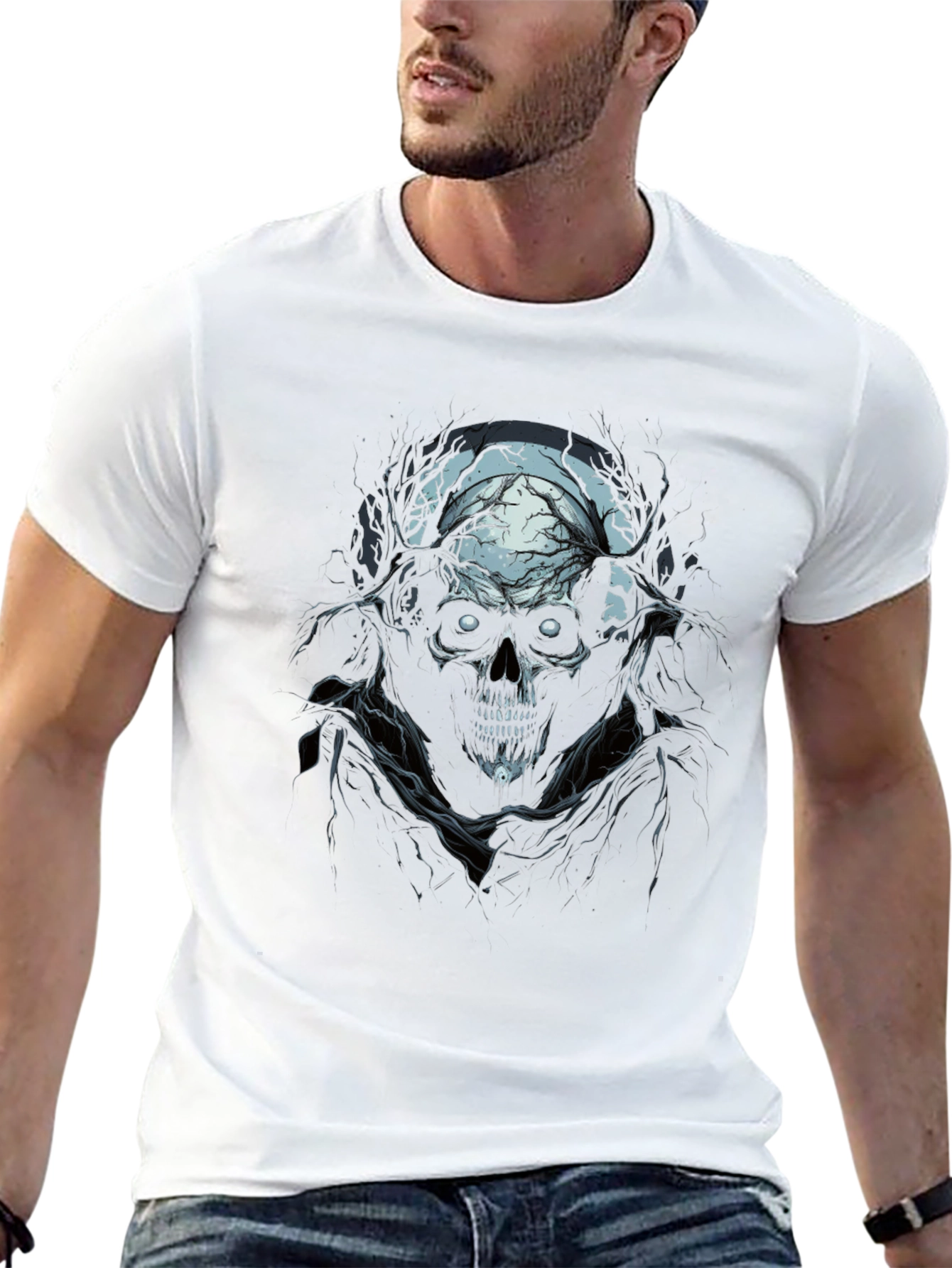 Skull Graphic Tee - Dark & Edgy Design