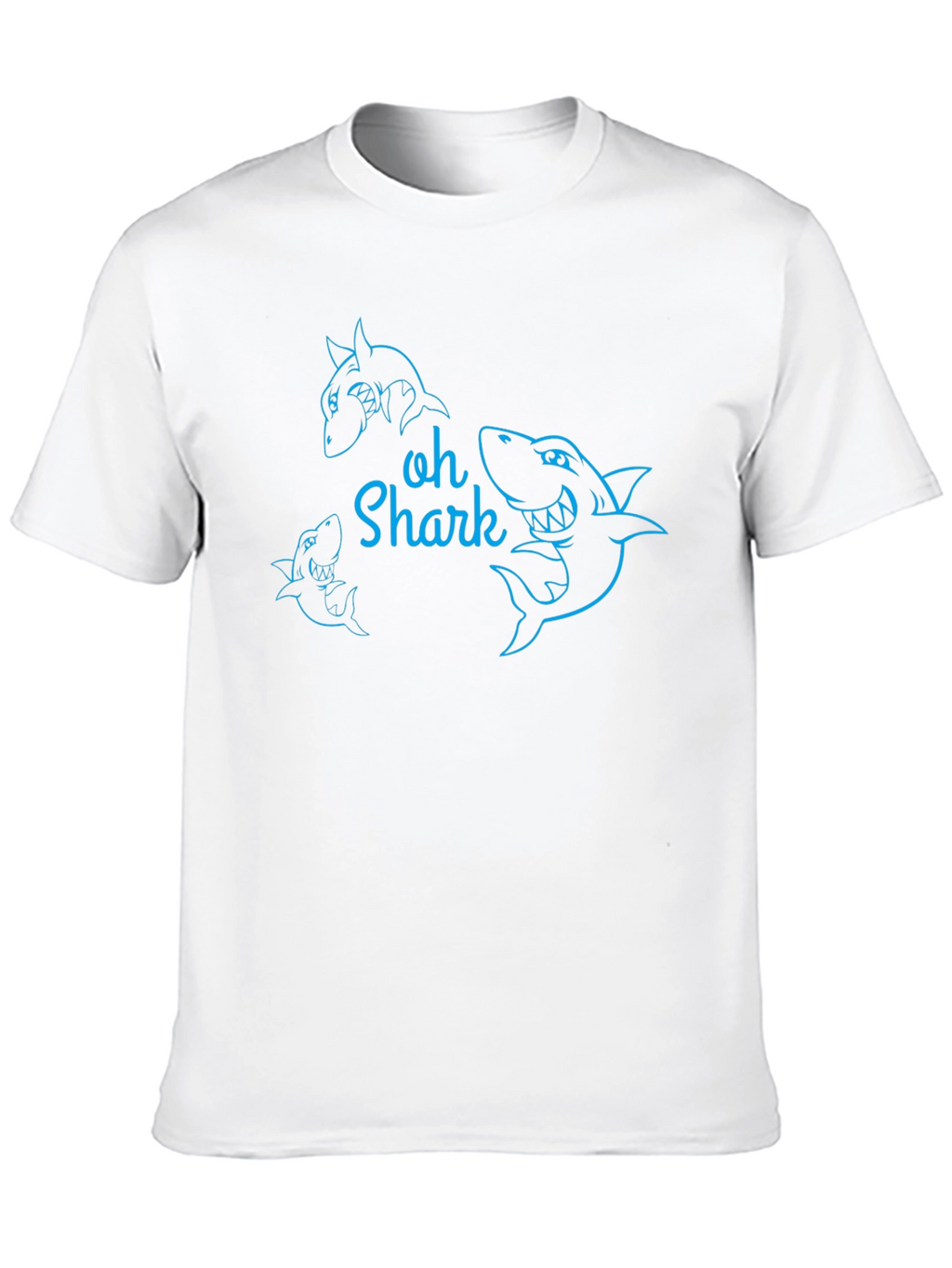 Oh Shark Graphic Tee - Black Cotton T-Shirt