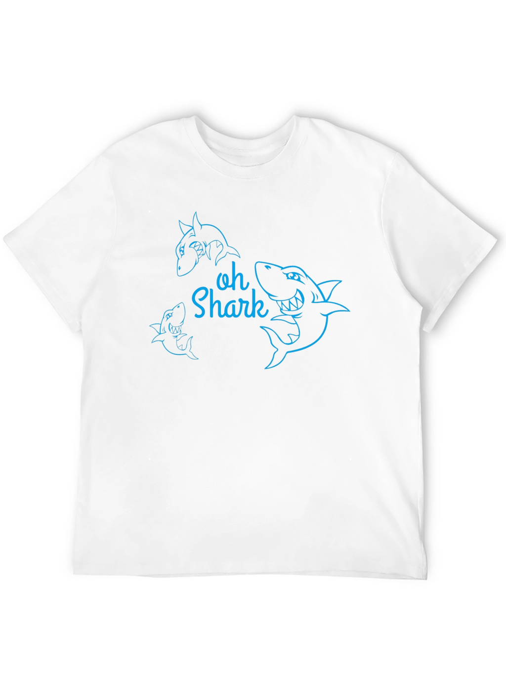 Oh Shark Graphic Tee - Black Cotton T-Shirt