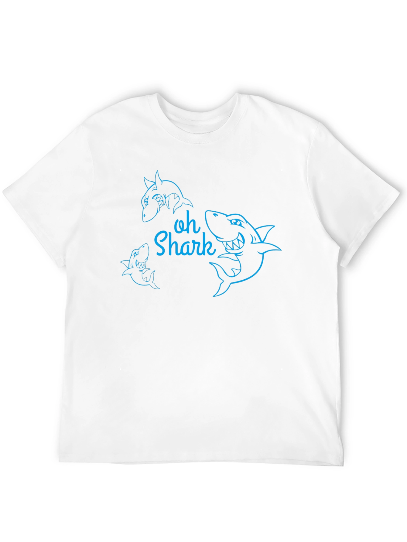 Oh Shark Graphic Tee - Black Cotton T-Shirt