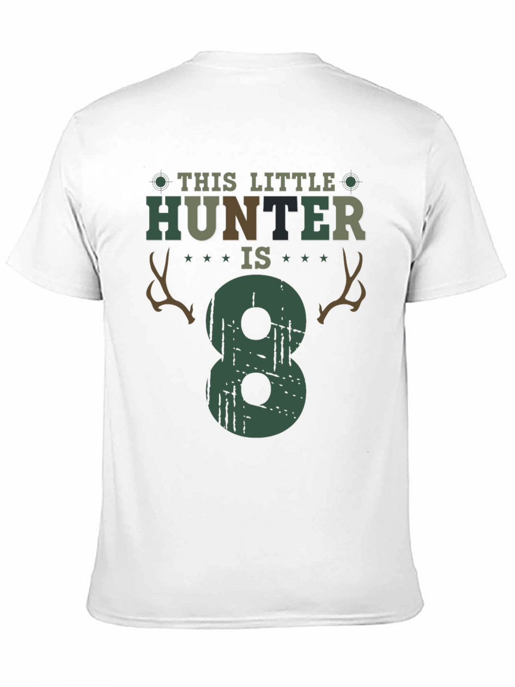 This Little Hunter is 8 - Birthday T-Shirt