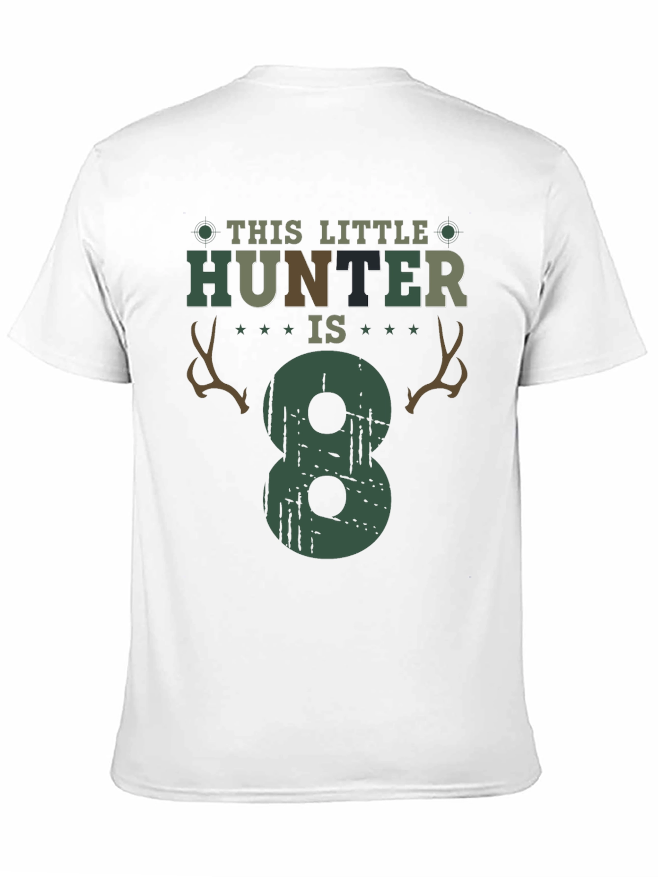 This Little Hunter is 8 - Birthday T-Shirt