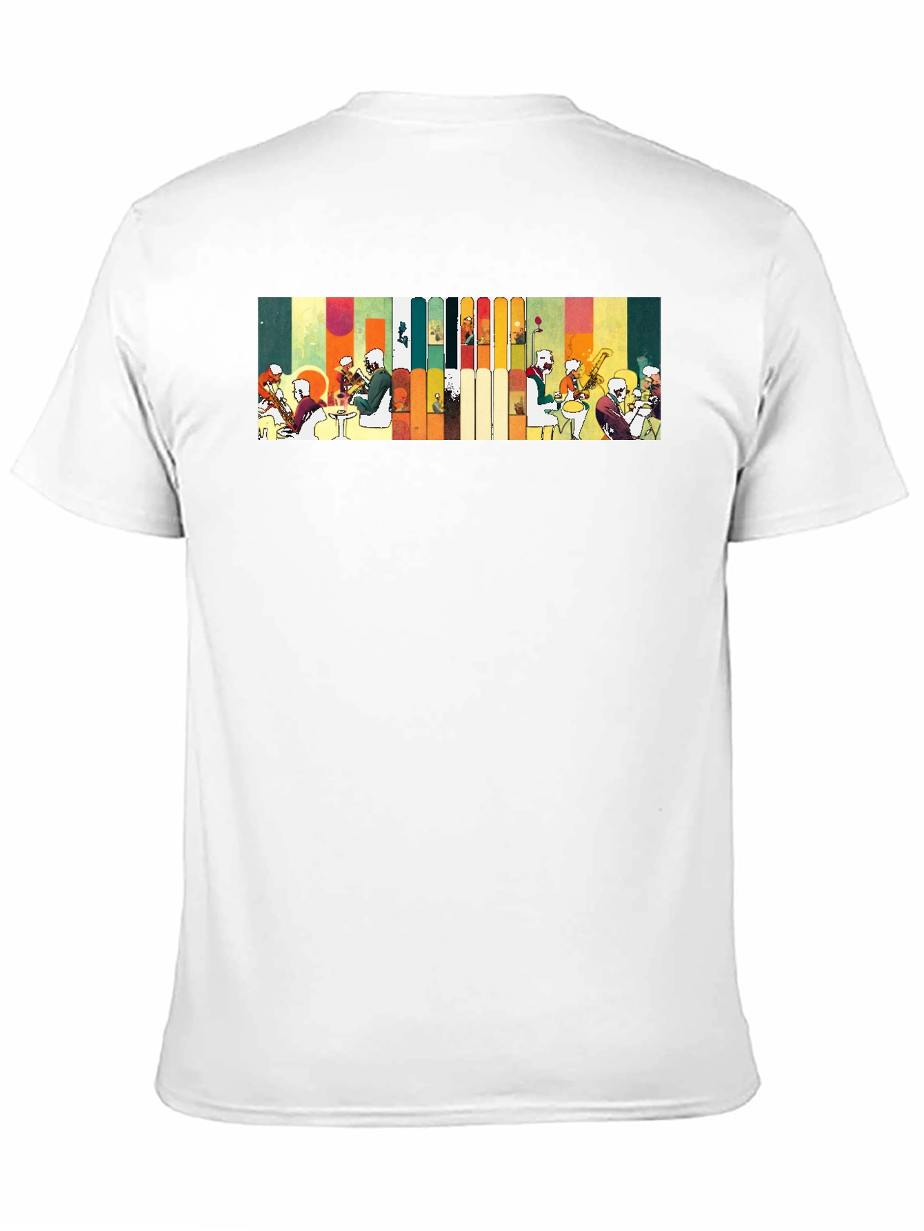 Abstract Jazz Band Graphic Black Tee