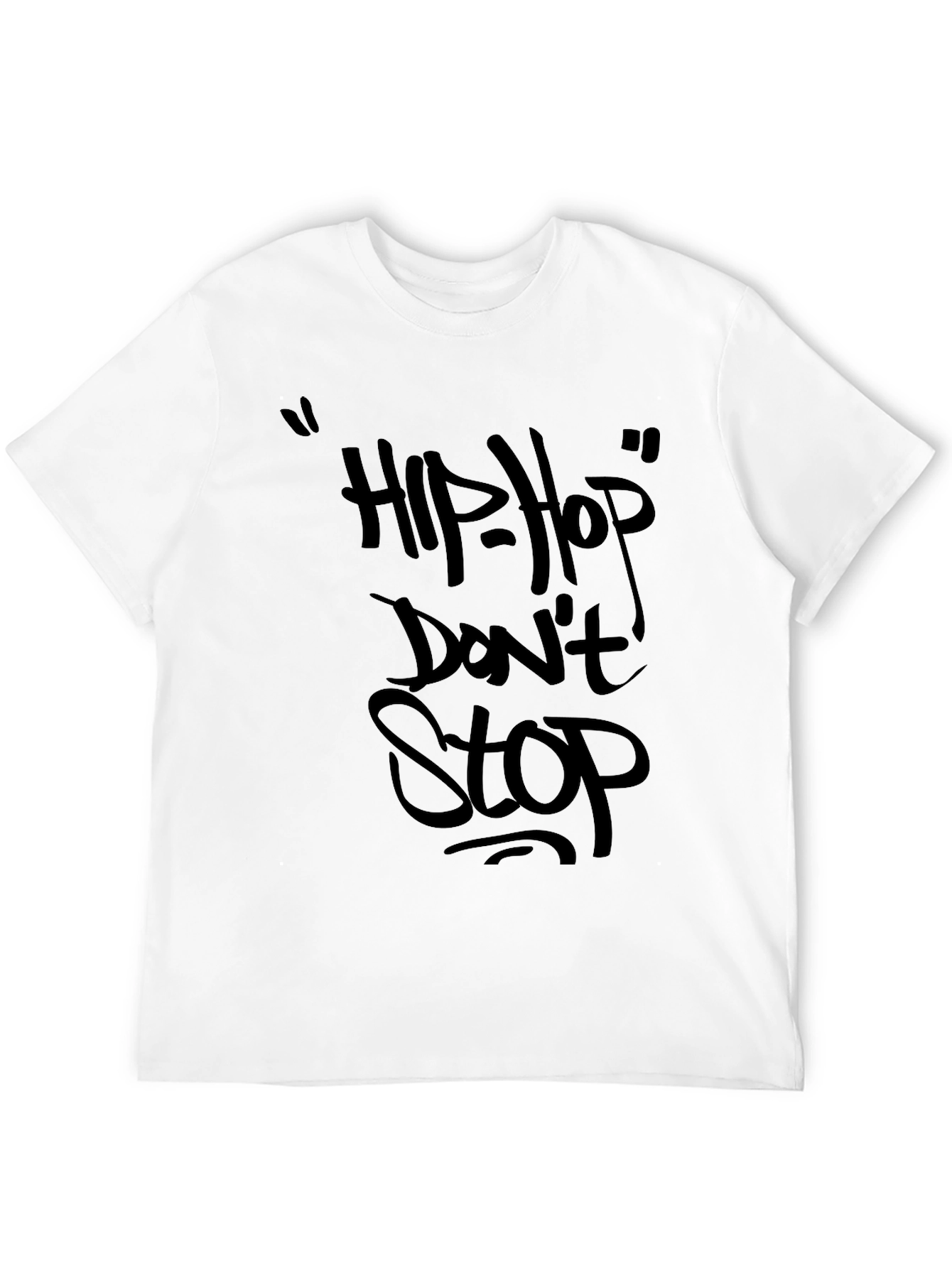 Hip Hop Dont Stop Black T-Shirt