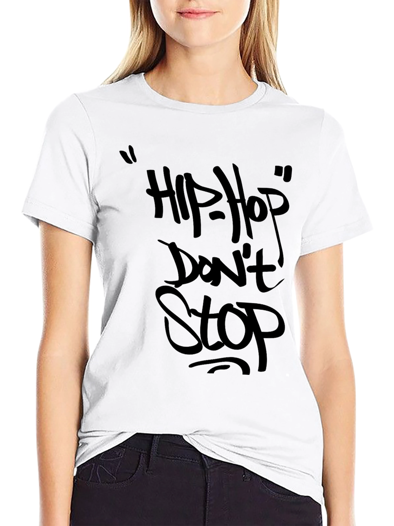 Hip Hop Dont Stop Black T-Shirt