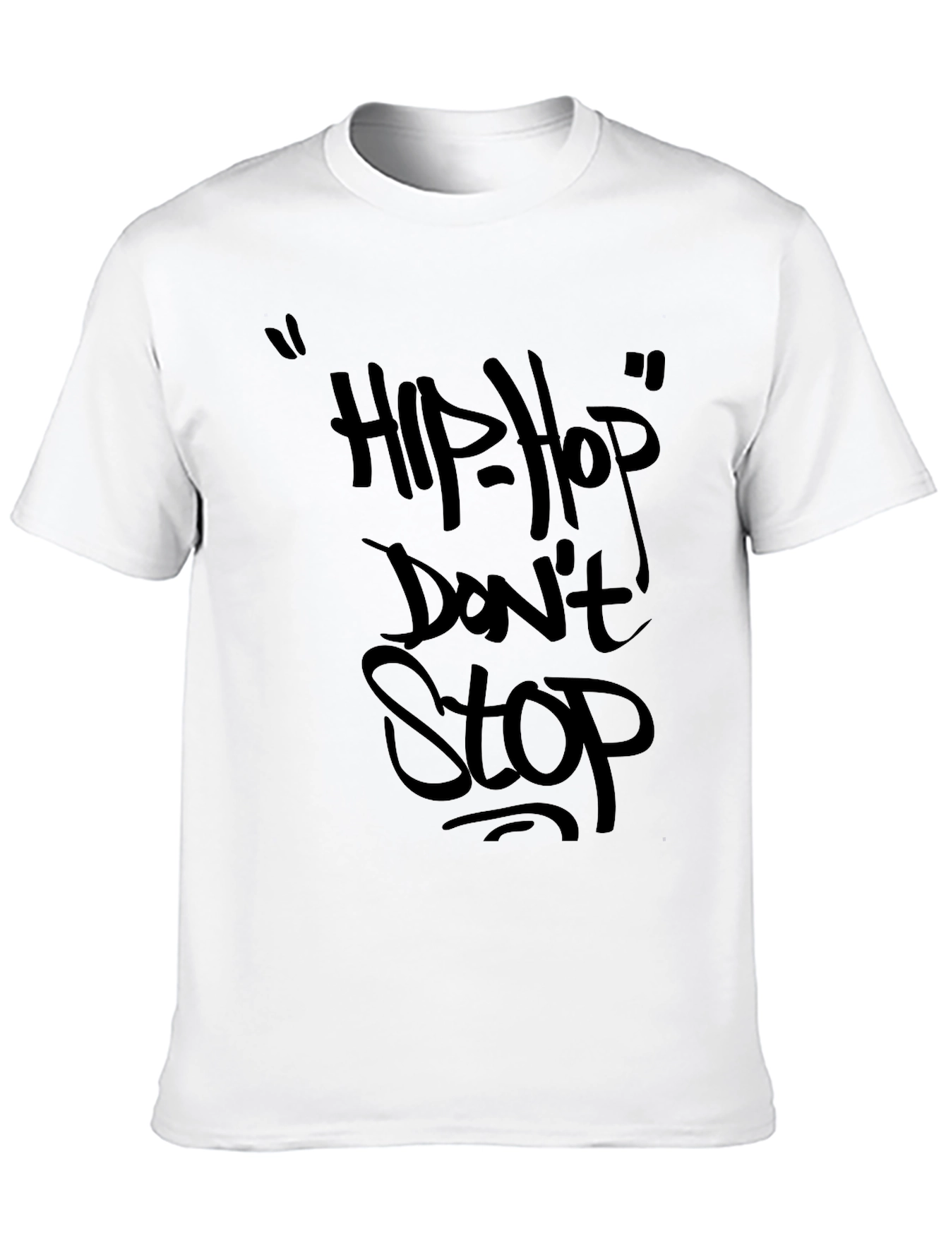 Hip Hop Dont Stop Black T-Shirt