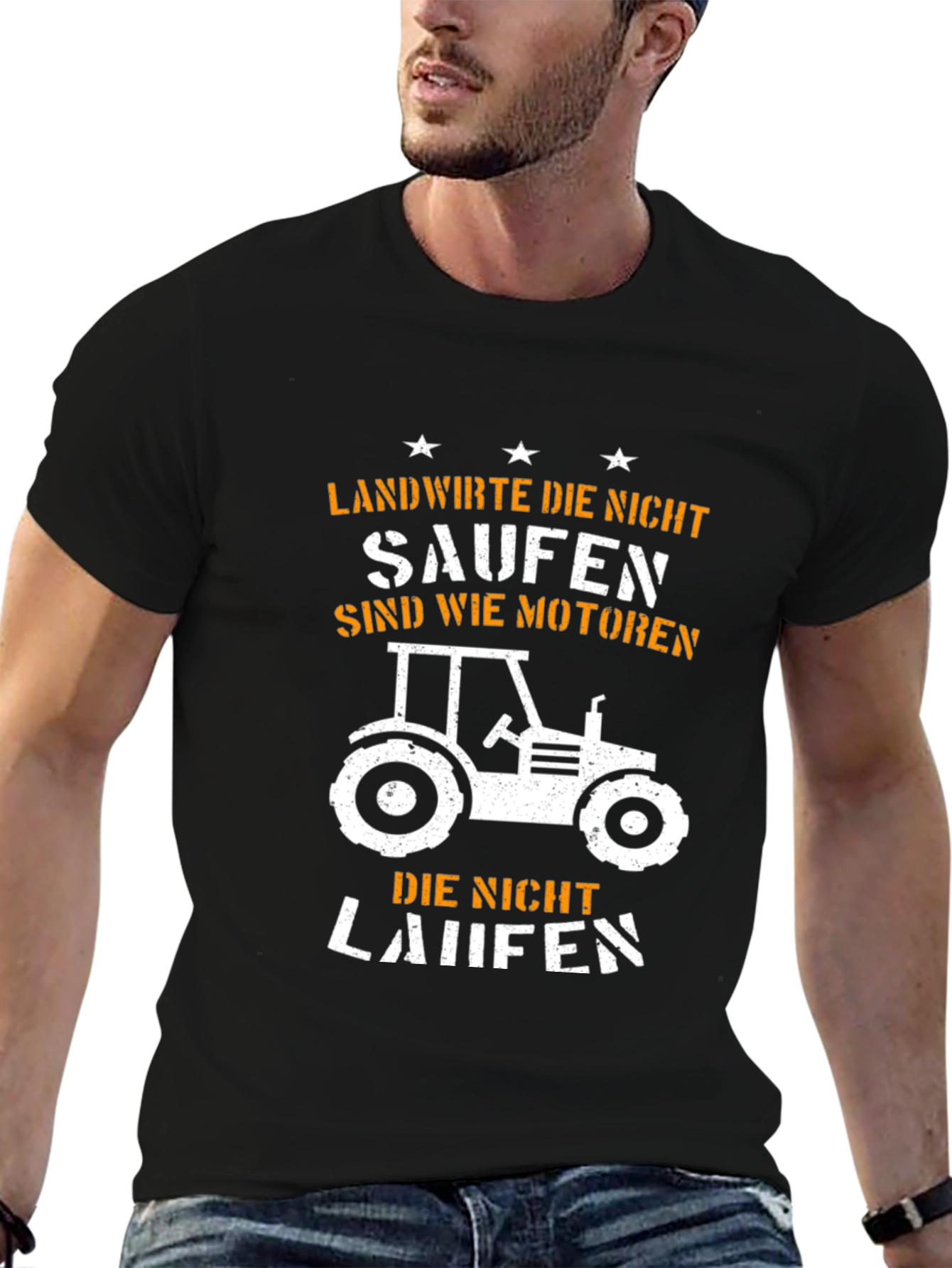 Funny Farmer Tractor T-Shirt: Landwirte Die Nicht Saufen