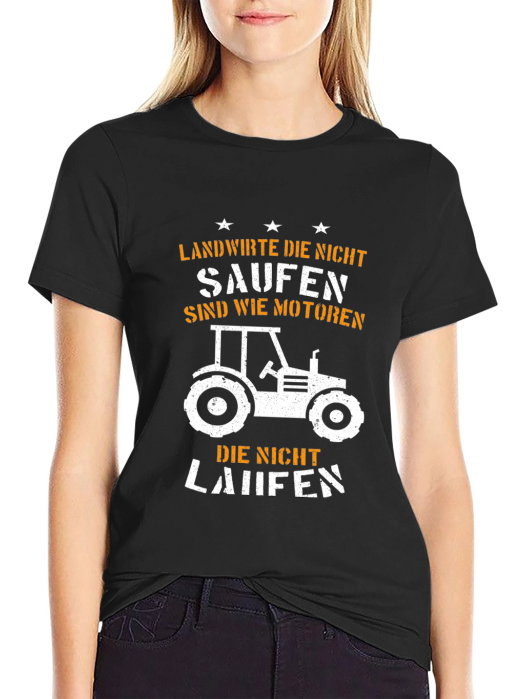 Funny Farmer Tractor T-Shirt: Landwirte Die Nicht Saufen