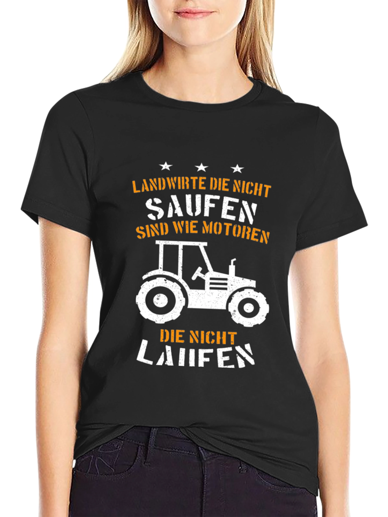 Funny Farmer Tractor T-Shirt: Landwirte Die Nicht Saufen