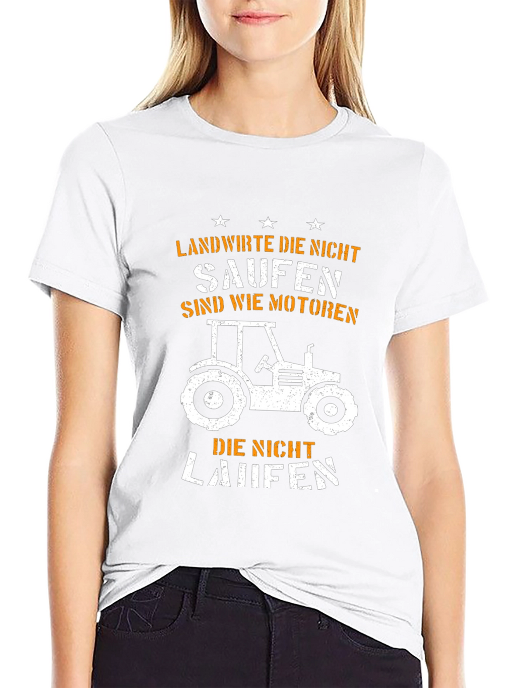 Funny Farmer Tractor T-Shirt: Landwirte Die Nicht Saufen