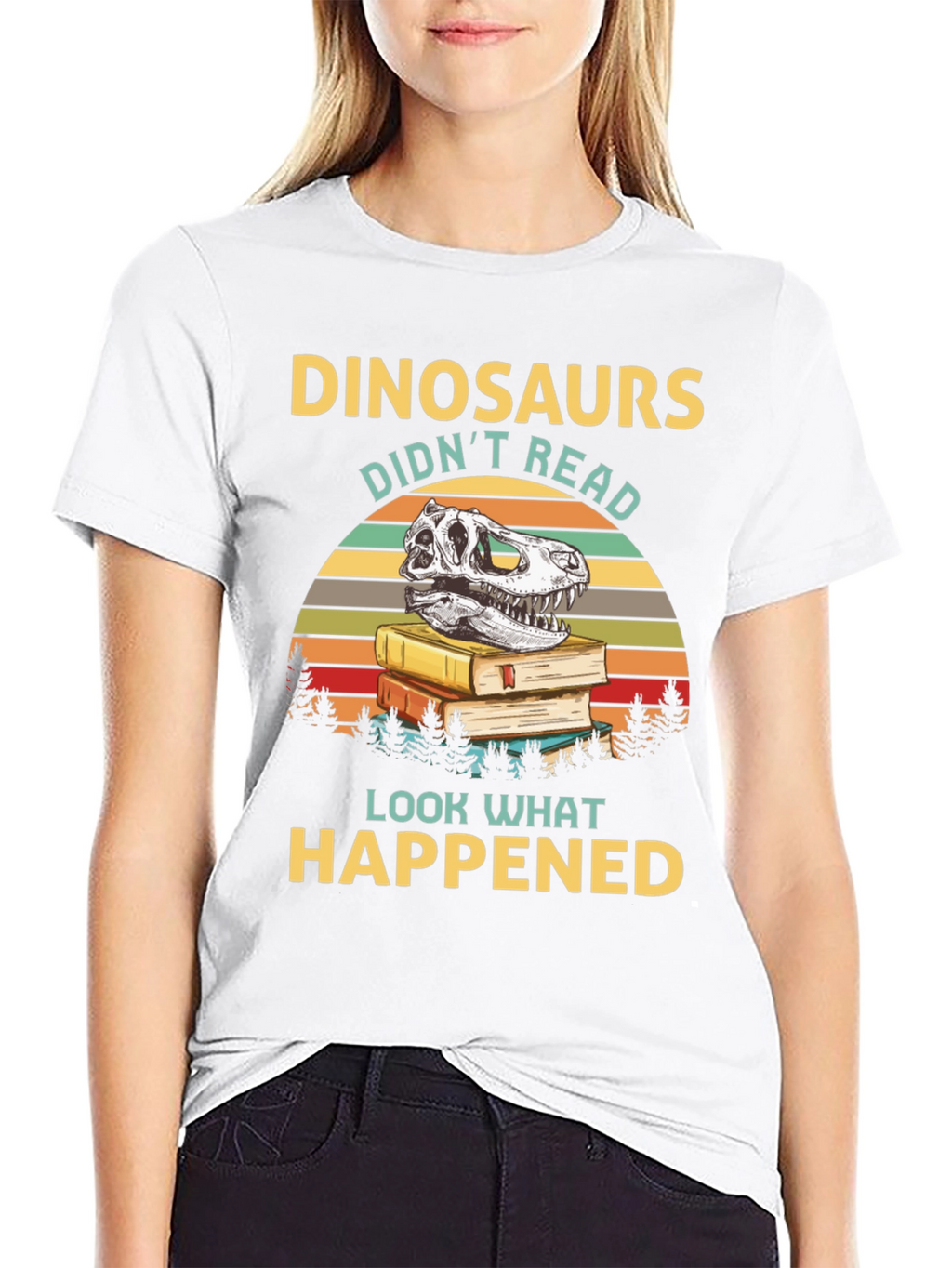Dinosaurs Didnt Read Graphic Tee