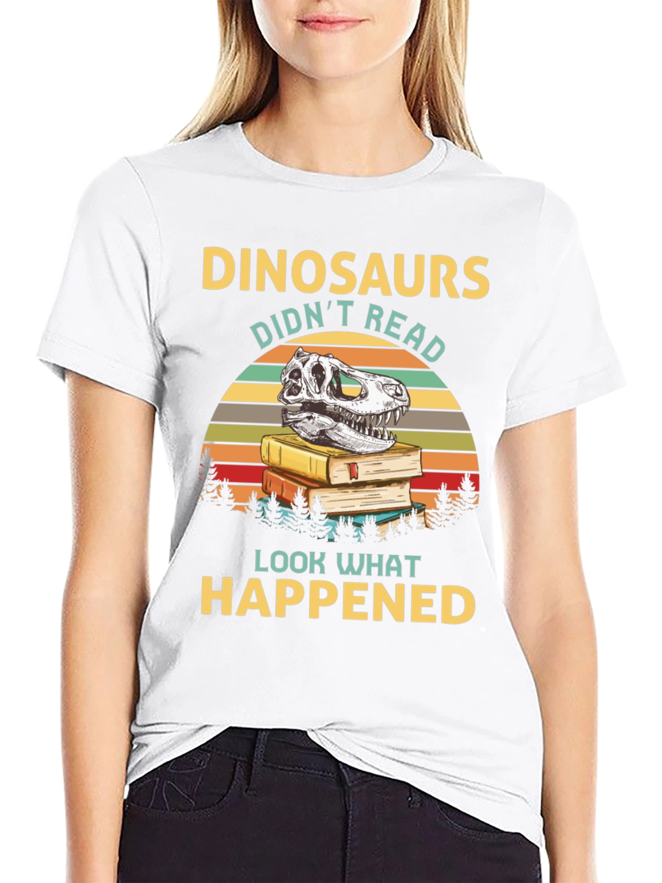Dinosaurs Didnt Read Graphic Tee