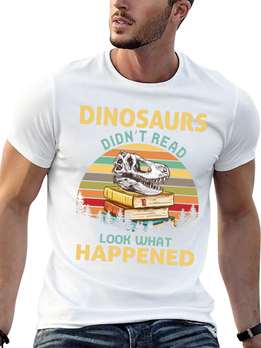 Dinosaurs Didnt Read Graphic Tee