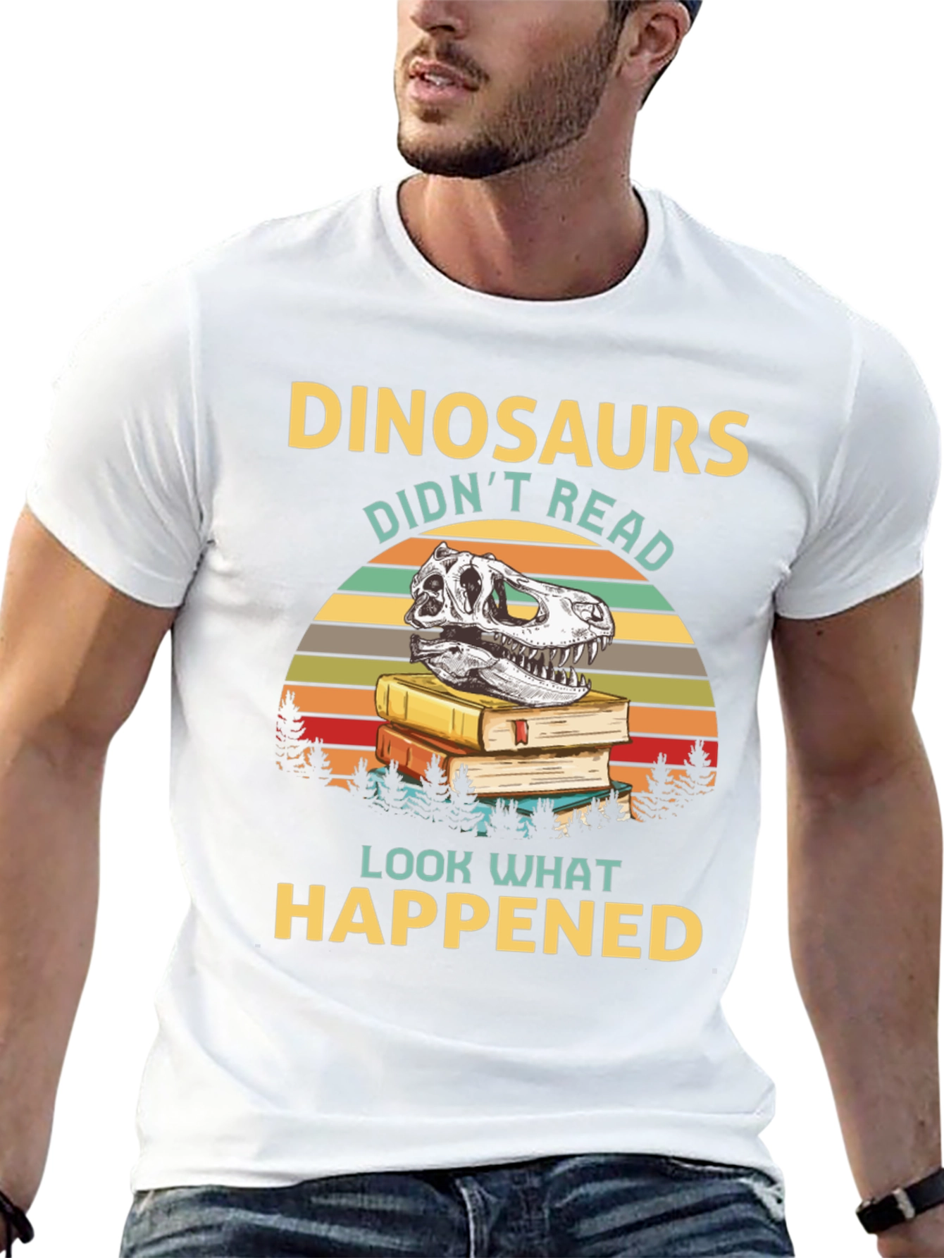 Dinosaurs Didnt Read Graphic Tee
