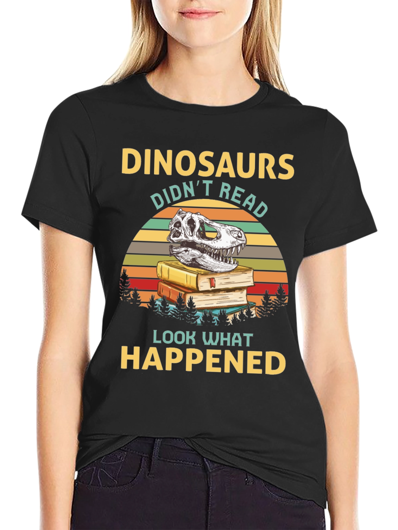 Dinosaurs Didnt Read Graphic Tee