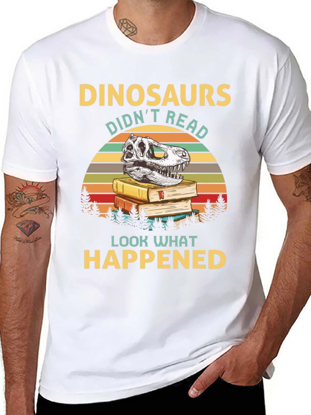 Dinosaurs Didnt Read Graphic Tee